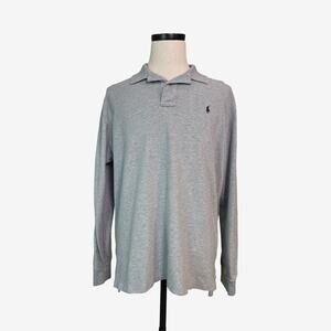 Polo Ralph Lauren Long Sleeve Polo Shirt Gray Men’s XL 100% Cotton Classic